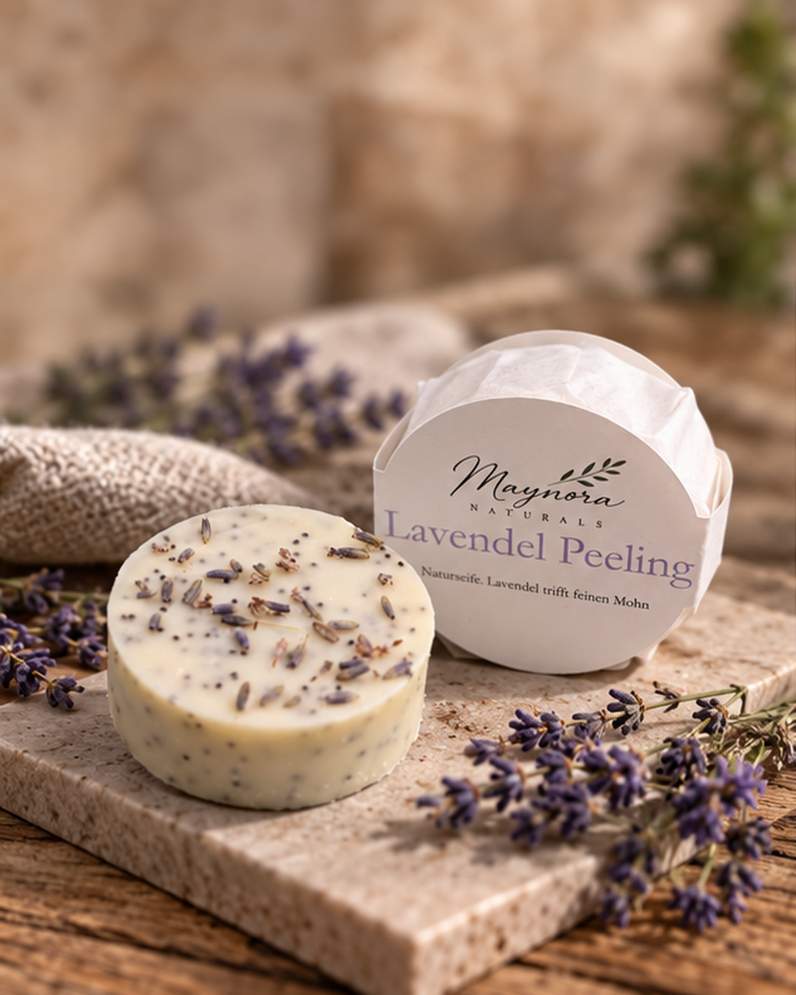 Mini-Naturseife Lavendel Peeling – 45 g