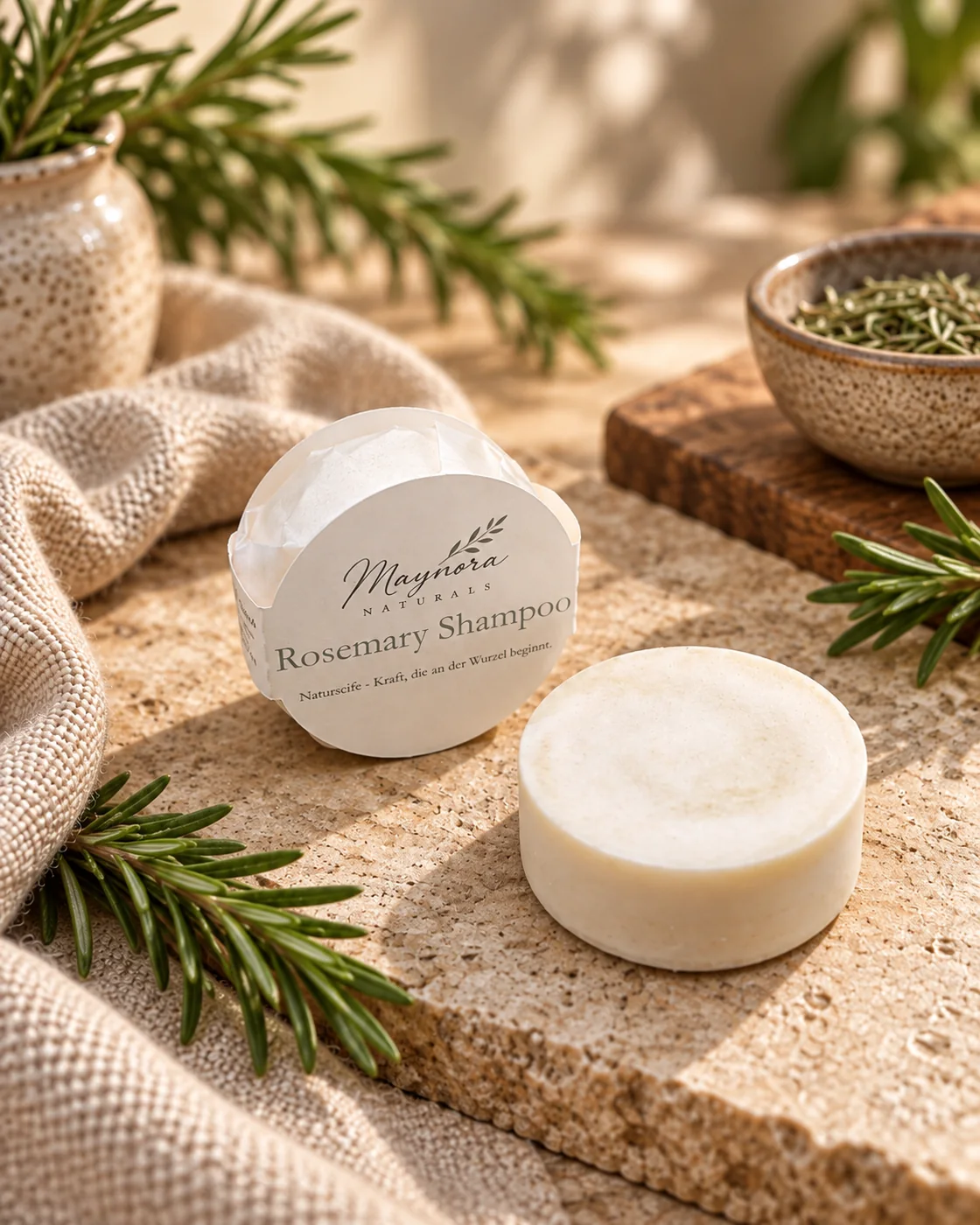Feste Haarseife Rosemary Shampoo – Mini 45 g