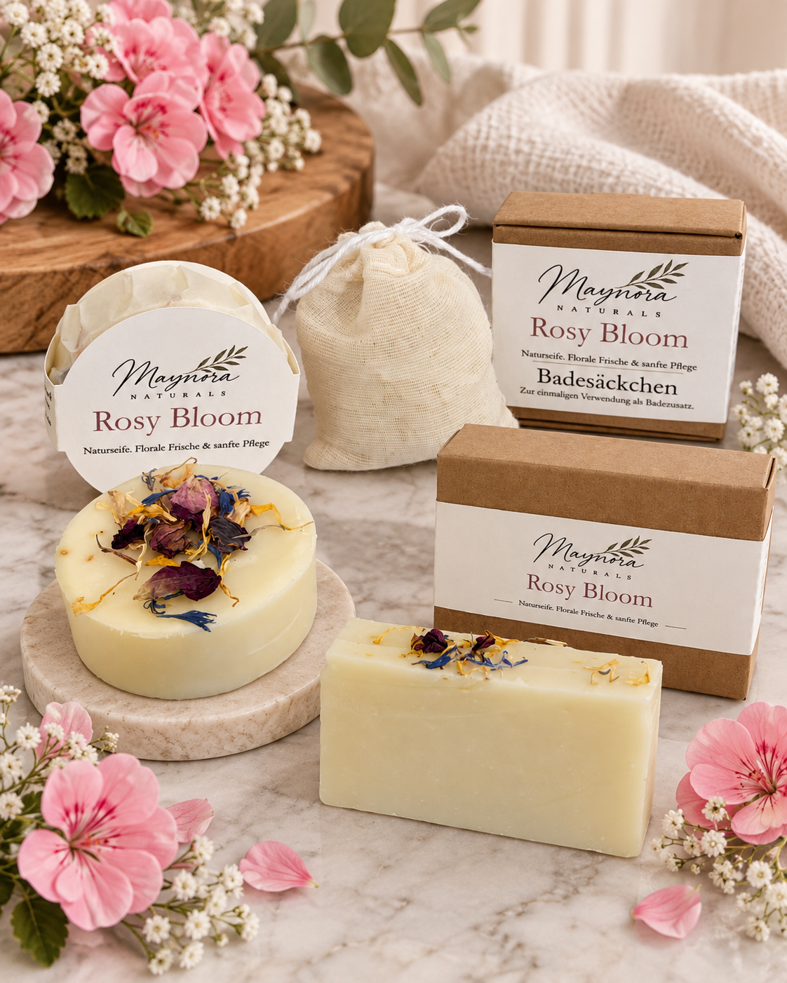 Rosy Bloom Set mit Verpackung